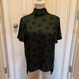 Zara Green Polka Dot Women's Top